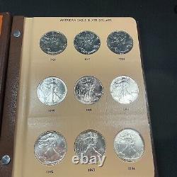 22 American Silver Eagles Housed In Dansco Collectors Album Bullion Coins Unc