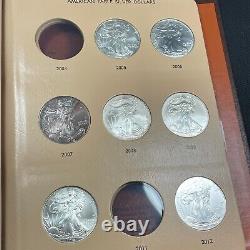 22 American Silver Eagles Housed In Dansco Collectors Album Bullion Coins Unc