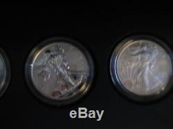 25th Anniversary Silver Eagle 5 coin set 2011 American Eagle fine Ag