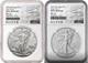 2 coin set 2024 and 2025 p silver eagle with privy ngc ms70 er als presale