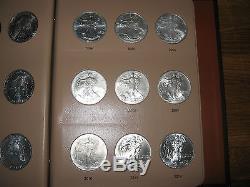 33 Coin Complete Set Silver American Eagle S In Dansco United States Dollars Gem