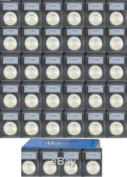 34 Pcgs 1986-2019 American Silver Eagle Dollars Ms-69 United States Ms69 Set