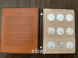 35 Coin Complete Set Silver American Eagle S In Dansco United States Dollars Gem