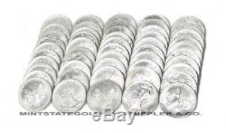 50 BU 1oz U. S Silver Eagles Mixed dates Brilliant Uncirculated bullion coins Lot