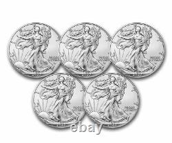 5X 2022 1 oz American Silver Eagle Coin Uncertified