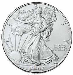 5 Rolls 2020 1 oz American Silver Eagle $1 Coins BU SKU59441