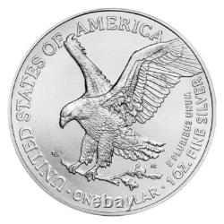5 x 2025 $1 American Silver Eagle Coins 1oz. 999 Silver BU #A537