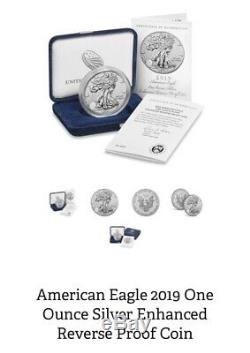American Eagle 2019 One Ounce Silver Enhanced Reverse Proof Coin