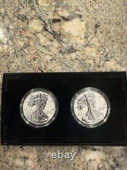 American Eagle 2021 One Ounce Silver Reverse Proof Two-Coin Set 21XJ