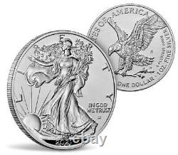 American Eagle 2021 One Ounce Silver Reverse Proof Two-Coin Set Design