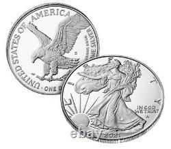 American Eagle 2021-S One Ounce Silver Proof Coin $1 1oz ASE Type 2 21EMN