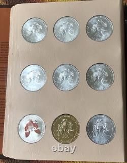 American Eagle. 999 Silver Dollars, Complete Book Of 36, 1986-2019, Price Drop