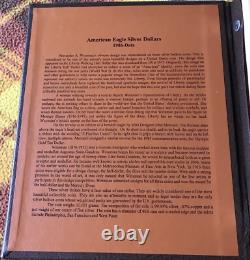 American Eagle. 999 Silver Dollars, Complete Book Of 36, 1986-2019, Price Drop