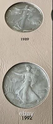 American Eagle. 999 Silver Dollars, Complete Book Of 36, 1986-2019, Price Drop