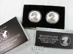 American Eagle One Ounce Silver Reverse Proof Two-Coin Set Designer Edition