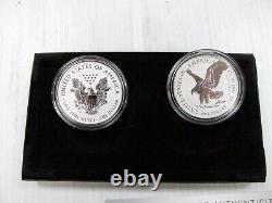 American Eagle One Ounce Silver Reverse Proof Two-Coin Set Designer Edition