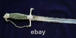 American Revolutionary War Eagle Head Silver Hilt Baltimore Hanger Sword 1775-80