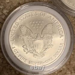 American Silver Eagle 1oz Silver Coins. 999 BU 2005-4 1990s-2 Early 2000s-4