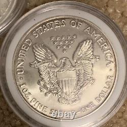 American Silver Eagle 1oz Silver Coins. 999 BU 2005-4 1990s-2 Early 2000s-4