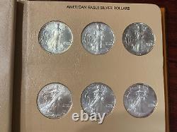 American Silver Eagle Dollars Set (1986-2021) Deluxe Dansco Album (36 Coins BU)