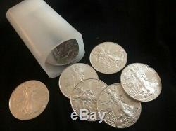 American Silver Eagles Bullion 2018 Roll of 20 plus FREE silver dime