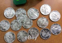 BJSTAMPS 1987 Silver American Eagle BU Uncirculated Roll of 20 in mint tube