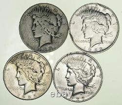 Bulk Lot CULL (4) 1922-1925 Peace Silver Dollar 90% Eagle Collection 1/5 Roll