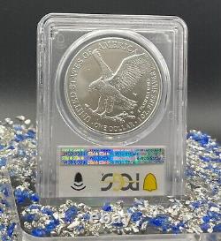 Burnished 2023 W $1 Silver Eagle FDOI PCGS SP70 Blue Label Pristine! 1 of 1869