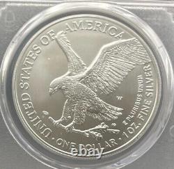 Burnished 2023 W $1 Silver Eagle FDOI PCGS SP70 Blue Label Pristine! 1 of 1869