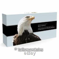 Canada 2015 American Bald Eagle 4 Coin Fractional Silver Proof Set in Wood Box