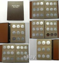 Complete BU Set of 1oz Silver American Eagles 1986 2018, 33 coins in Album