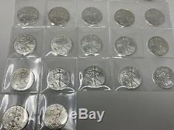 Complete Set from 1986 to 2016 AMERICAN SILVER EAGLE1 Oz. 999 Silver (31 COINS)