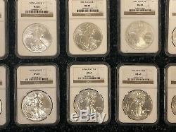 Complete Set of 1986-2017 American Silver Eagle Set Certified NGC MS 69