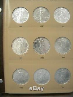 Complete Set of American Silver Eagle Dollars 1986-2020 in Dansco Album