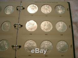 Complete set of American Eagle Silver Dollars unc. 1986 2020