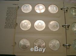 Complete set of American Eagle Silver Dollars unc. 1986 2020