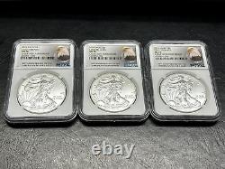 Consecutive # 094-095-096 Eagle 2016 MS70 30th Anniversary 1 Oz. 999 Silver Coin
