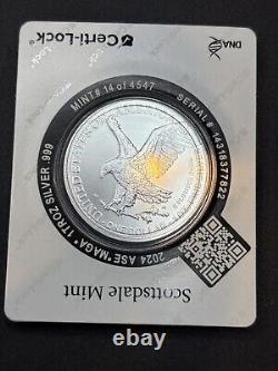 Donald Trump 2024 1 oz Silver American Silver Eagle with MAGA Privy #14 Of 4547