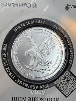 Donald Trump 2024 1 oz Silver American Silver Eagle with MAGA Privy #14 Of 4547