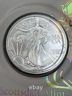 Donald Trump 2024 1 oz Silver American Silver Eagle with MAGA Privy #14 Of 4547