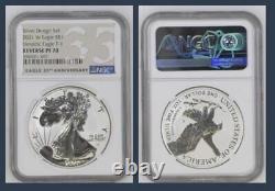 ERROR 2021 S Reverse Proof Silver Eagle NGC PF70 in W holder