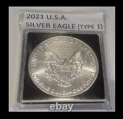 FINE SILVER COIN 2021 USA American Silver Eagle Type 1 1 Oz BU