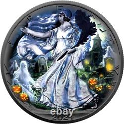 Ghost Night Halloween 1 oz silver coin USA 2024