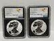 IN HAND, 2021 NGC PF69 FR Reverse Proof American Silver Eagle Designer 2pc Set