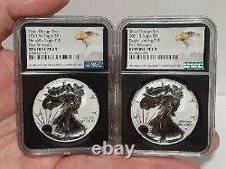 IN HAND, 2021 NGC PF69 FR Reverse Proof American Silver Eagle Designer 2pc Set