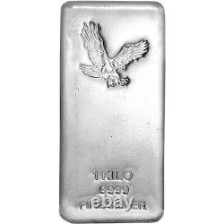 Kilo 32.15 oz Silver Bar CNT Eagle Design. 9999 Fine