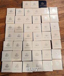Lot Of 45 Silver Eagle Us Mint Holders Empty With Slip Covers