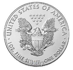 Lot of 100 2018 $1 1oz Silver American Eagle 0.999 BU