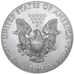 Lot of 100 2019 $1 American Silver Eagle 1 oz Brilliant Uncirculated 5 Full Ro
