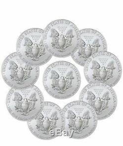Lot of 10- 2017 Silver American Eagle 1oz Coins